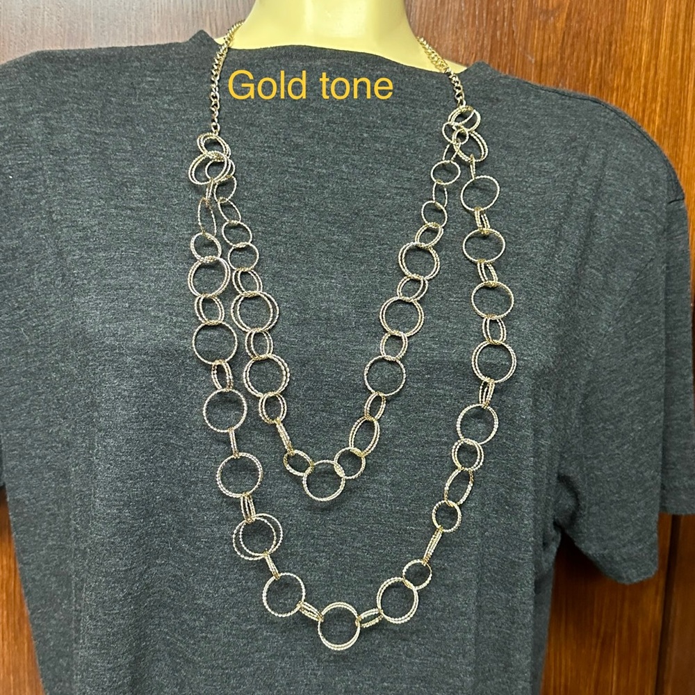Celebrating Home Penelope Ann Collection Hoop it up Gold Necklace